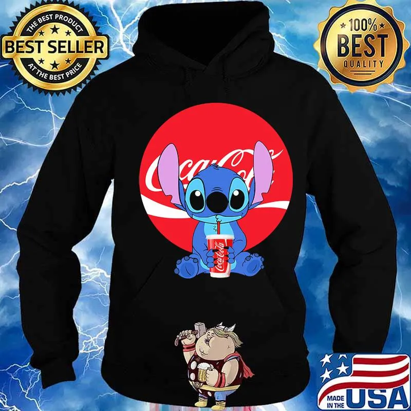Stitch hug coca cola logo s Hoodie