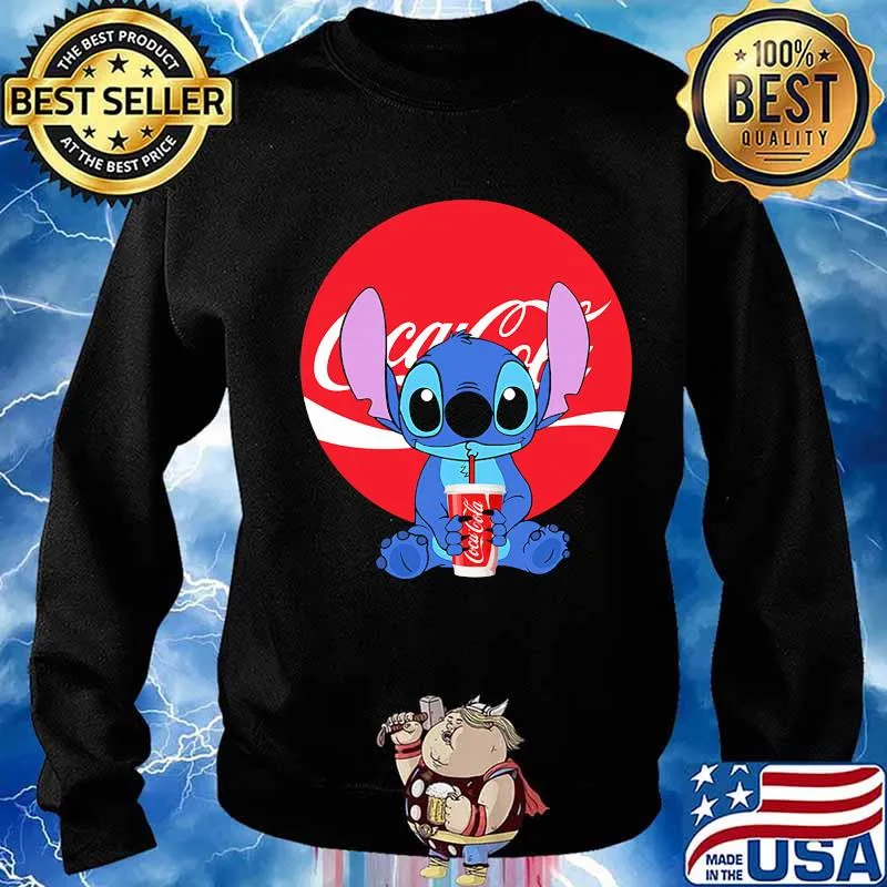 Stitch hug coca cola logo s Sweater