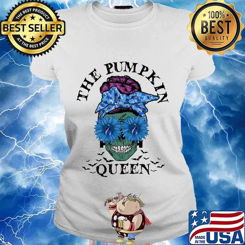 Sugar skull girl the pumpkin queen halloween s Ladies tee