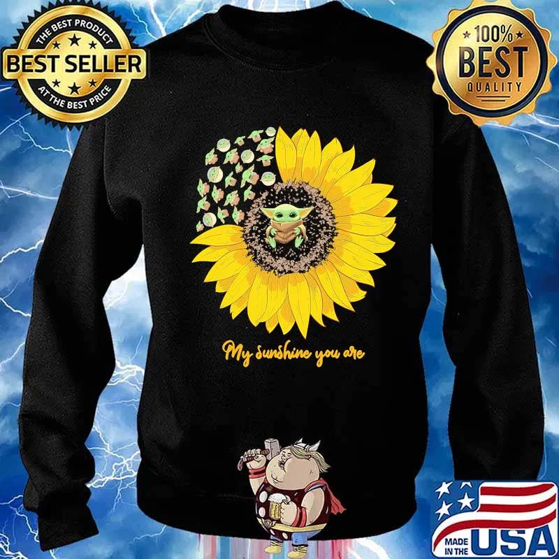Sunflower baby yoda my sunshine you are s Sweater