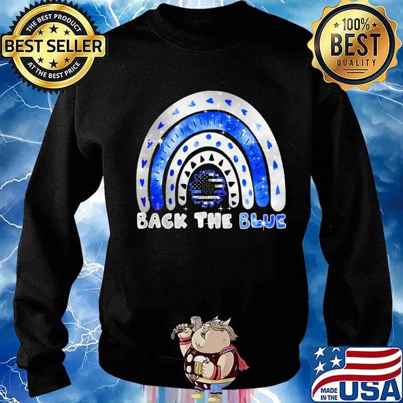 Sunflower back the blue american flag s Sweater