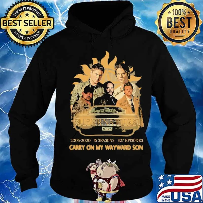 Supernatural 2005 2020 15 seasons 327 episodes carry on my wayward son s Hoodie