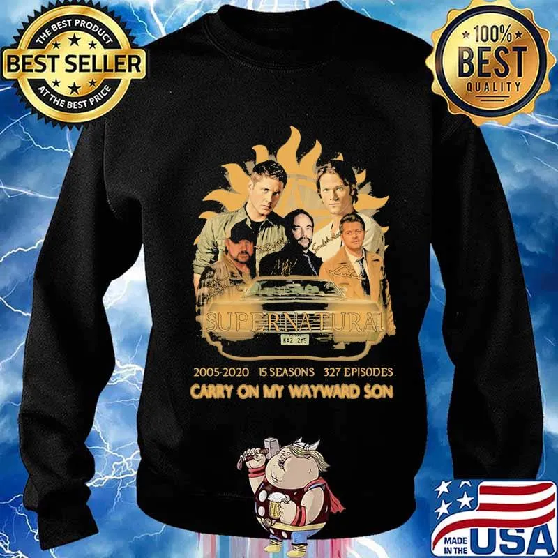 Supernatural 2005 2020 15 seasons 327 episodes carry on my wayward son s Sweater