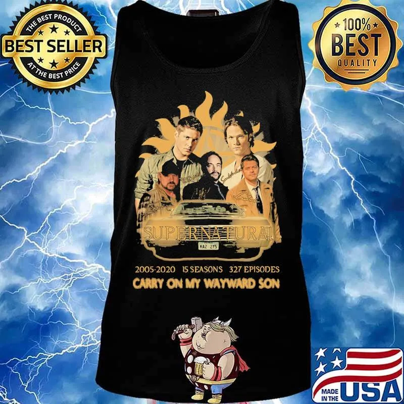 Supernatural 2005 2020 15 seasons 327 episodes carry on my wayward son s Tank top