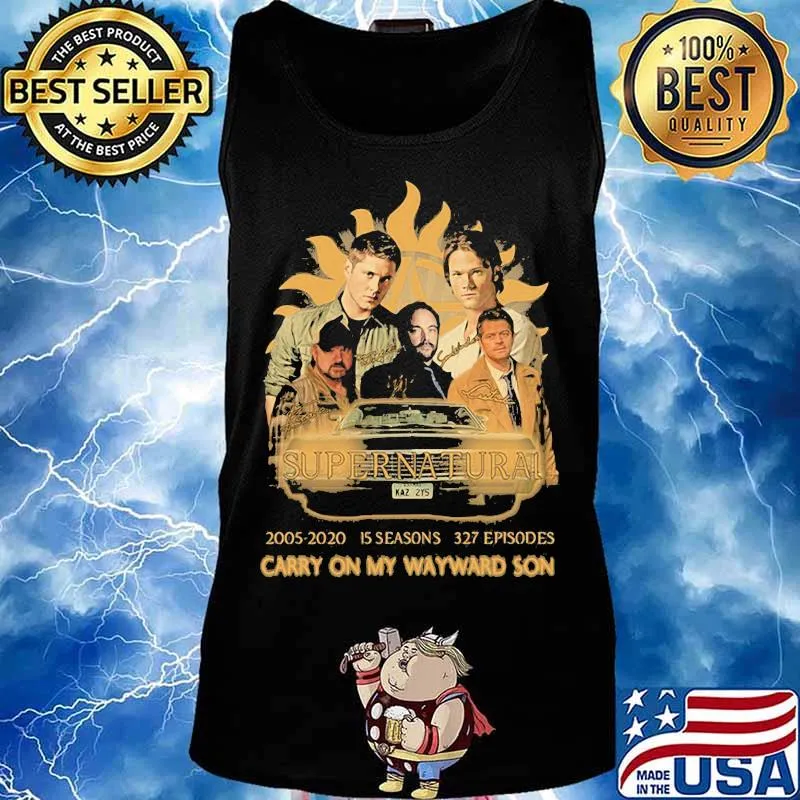 Supernatural 2005 2020 15 seasons 327 episodes carry on my wayward son s Tank top