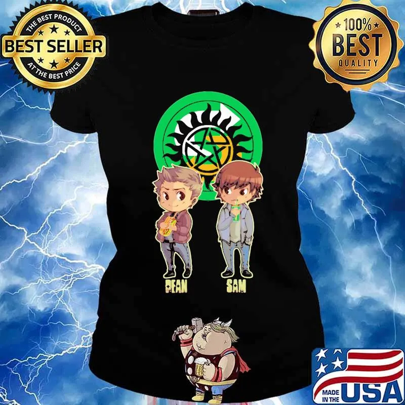Supernatural dean sam chibi s Ladies tee