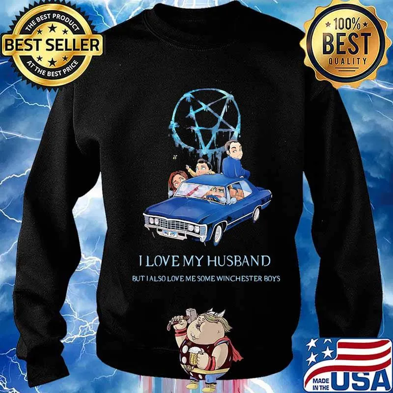Supernatural i love my husband but also love me some winchester boys s Sweater