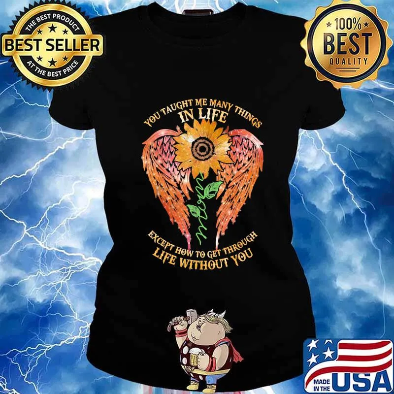 Supernatural wings you taught me many things in life except how to get through life without you s Ladies tee