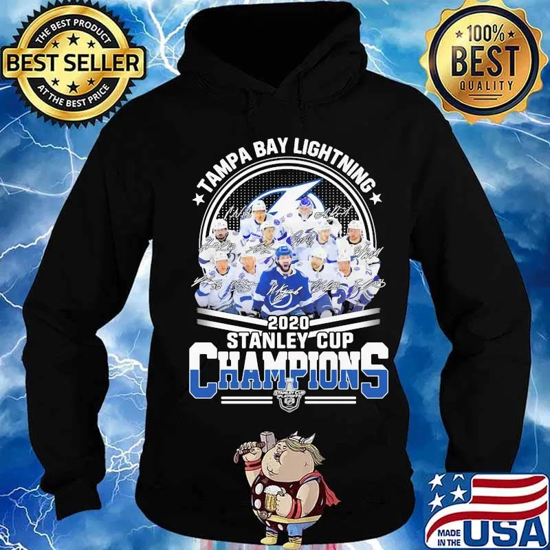 Tampa bay lightning 2020 stanley cup champions signatures s Hoodie