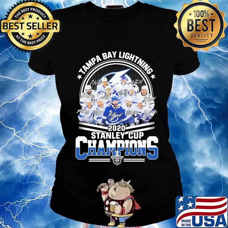 Tampa bay lightning 2020 stanley cup champions signatures s Ladies tee