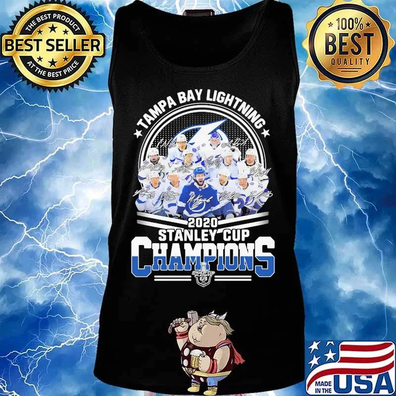 Tampa bay lightning 2020 stanley cup champions signatures s Tank top