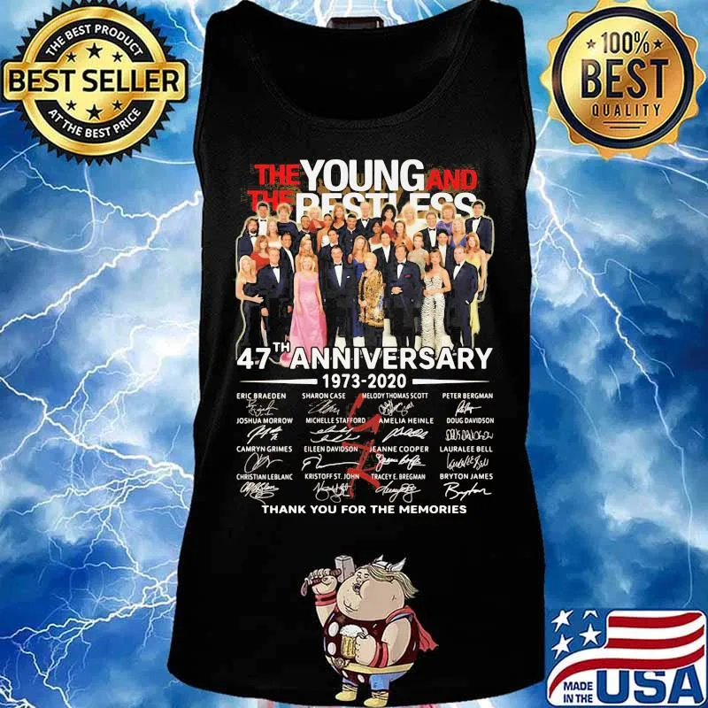 The young and the restless 47th anniversary 1973 2020 thank for the memories signatures s Tank top