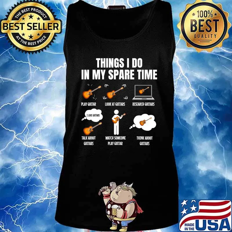 Things I Do In My Spare Time Guitar Player T-Shirt Tank top