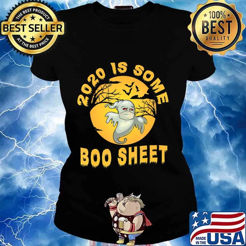 This Is Boo Sheet Shirt 2020 Halloween Funny Ghost Costume T-Shirt Ladies tee
