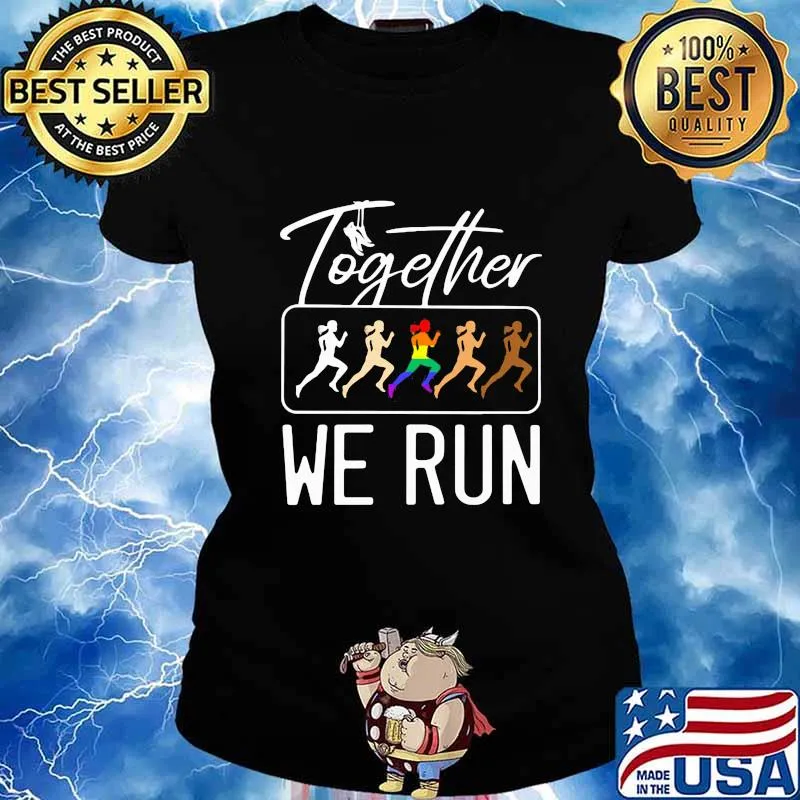 Together we run lgbt pride black lives matter s Ladies tee