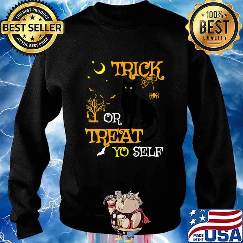 Trick or treat cats Trick or treat yo self halloween design T-Shirt Sweater