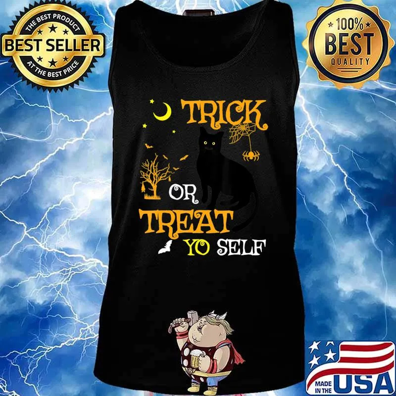 Trick or treat cats Trick or treat yo self halloween design T-Shirt Tank top