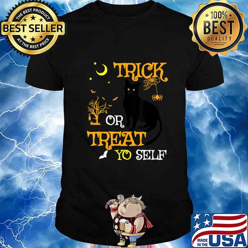Trick or treat cats Trick or treat yo self halloween design T-Shirt