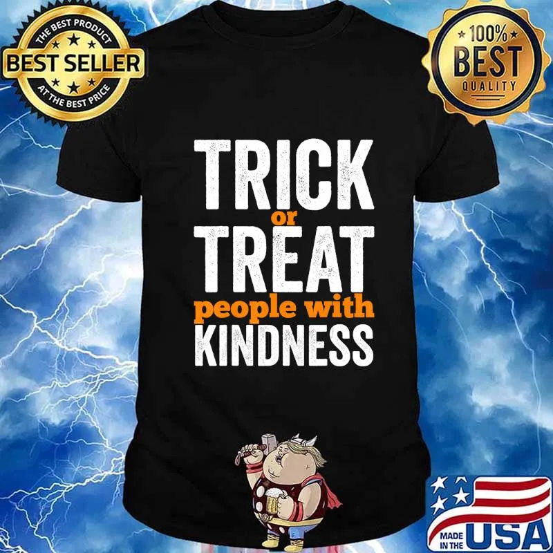 Trick Or Treat People With Kindness Halloween Teacher T-Shirt