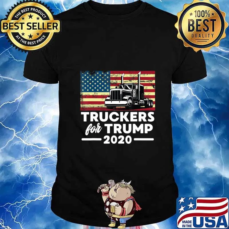 Truckers For Trump 2020 Pro-Trump Truck Drivers Apparel T-Shirt