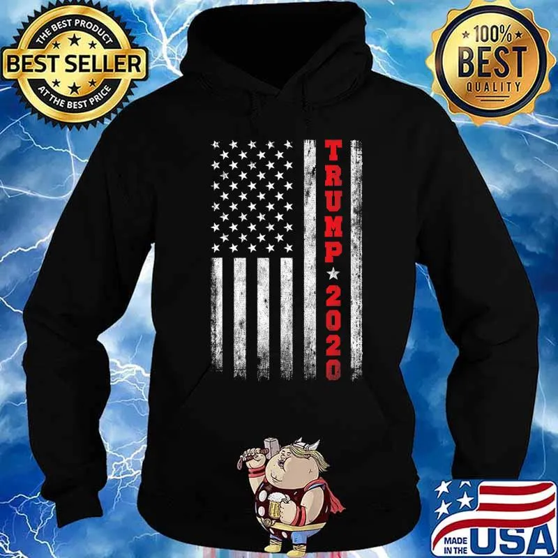 Trump 2020 American Flag Vintage T-Shirt Hoodie