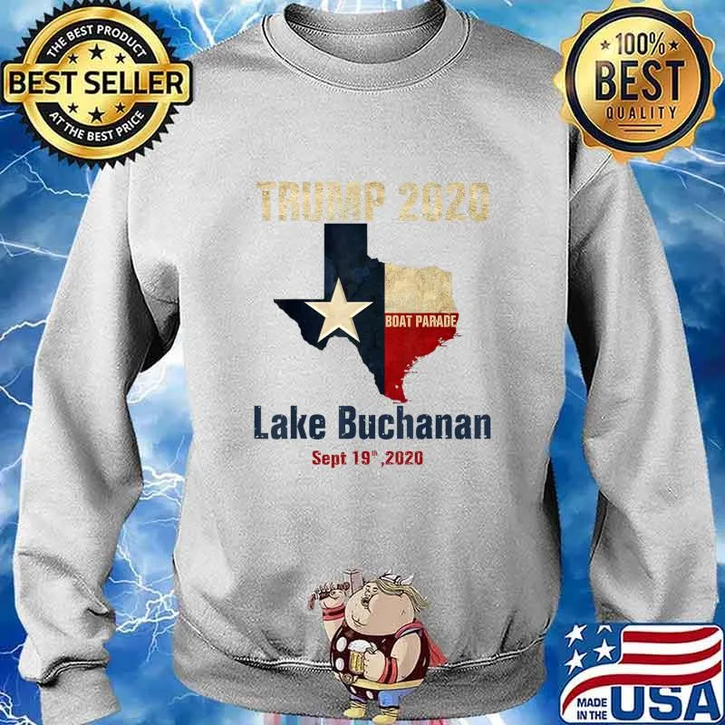 Trump 2020 Boat Parade Lake Buchanan T-Shirt Sweater