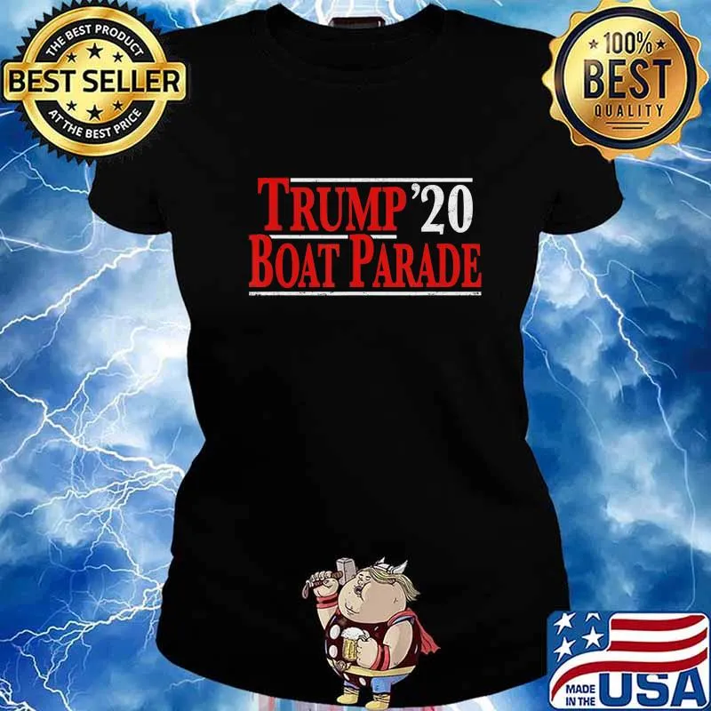 TRUMP 2020 Boaters For Trump Parade Florida Yacht Boat Flag T-Shirt Ladies tee