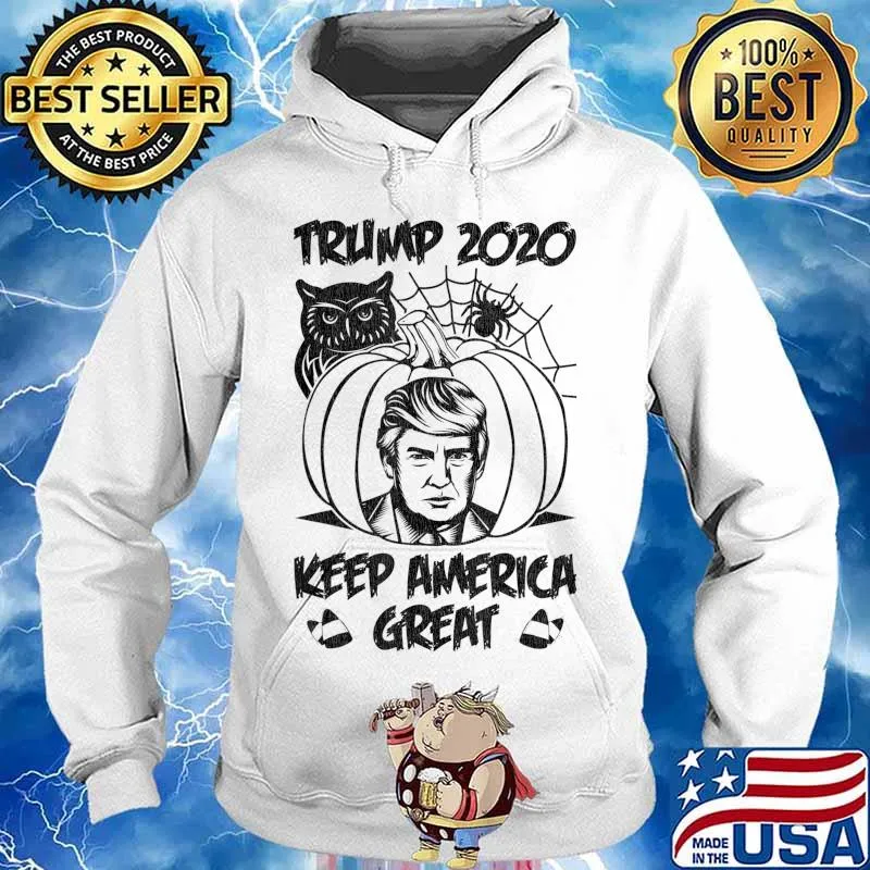 Trump 2020 Keep America Great Trumpkin Halloween Costume T-Shirt Hoodie