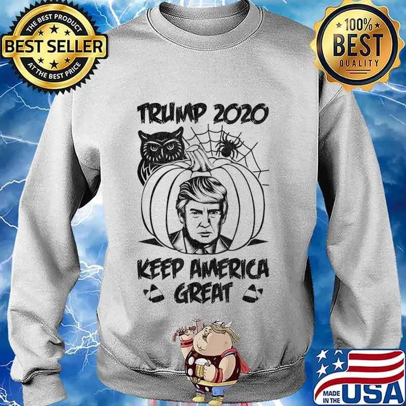 Trump 2020 Keep America Great Trumpkin Halloween Costume T-Shirt Sweater