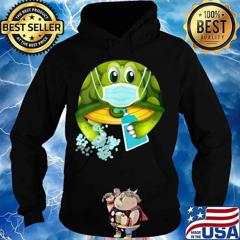 Turtle Wearing A Face Mask Shirt Hoodie