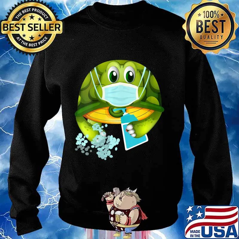 Turtle Wearing A Face Mask Shirt Sweater