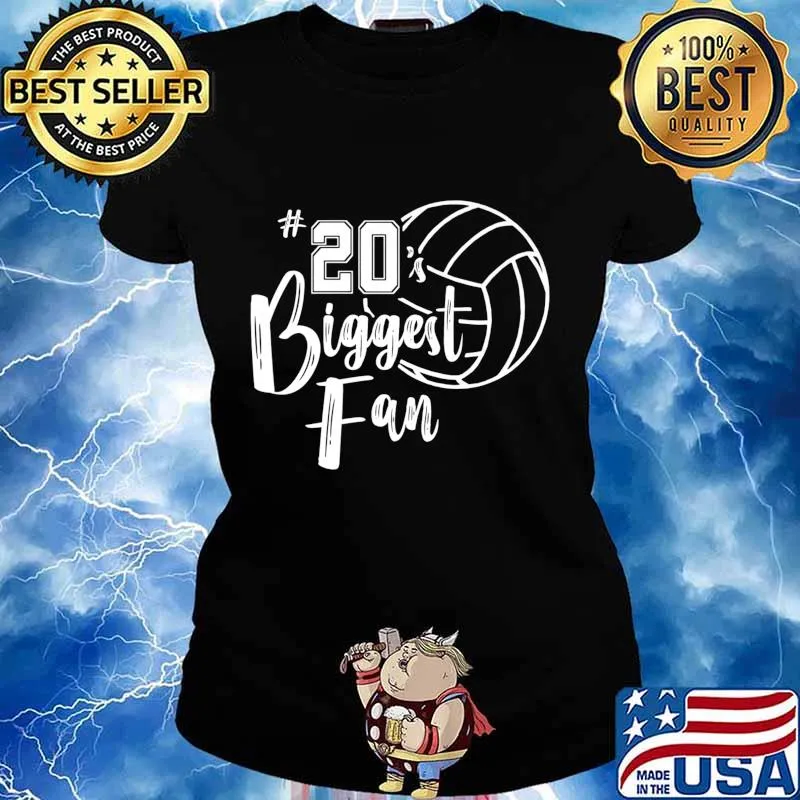 Twenty 20 Biggest Fan Shirt Volleyball Mom Volleyball Dad Premium T-Shirt Ladies tee