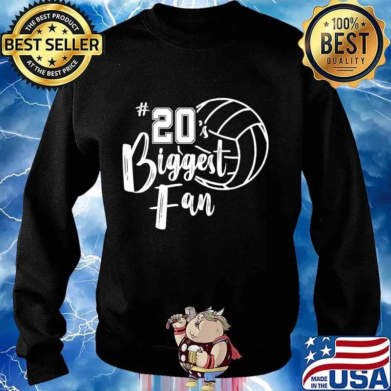 Twenty 20 Biggest Fan Shirt Volleyball Mom Volleyball Dad Premium T-Shirt Sweater