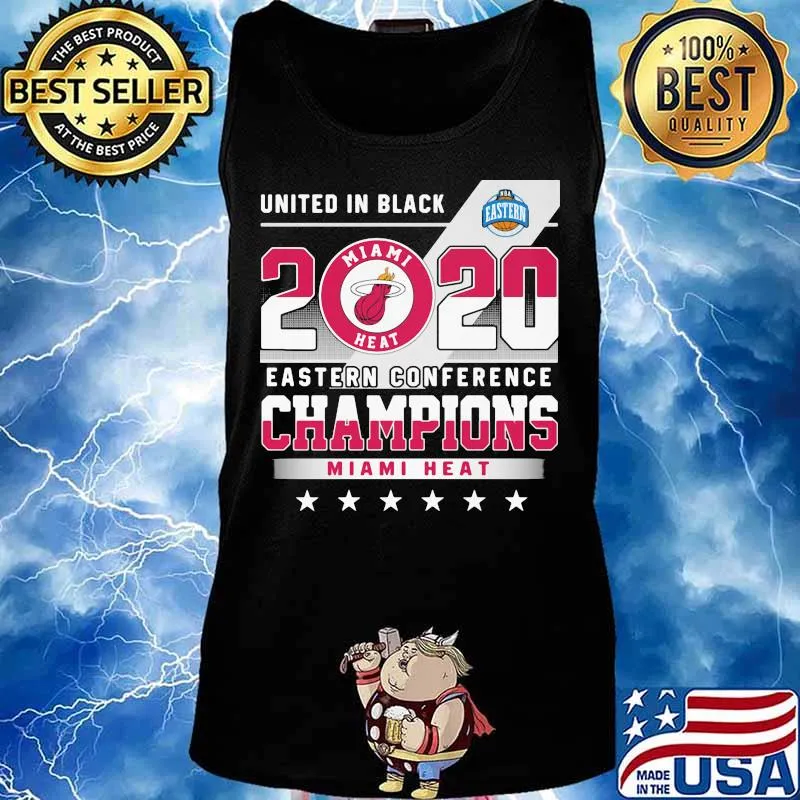United in black 2020 eastern conference champions miami heat stars s Tank top