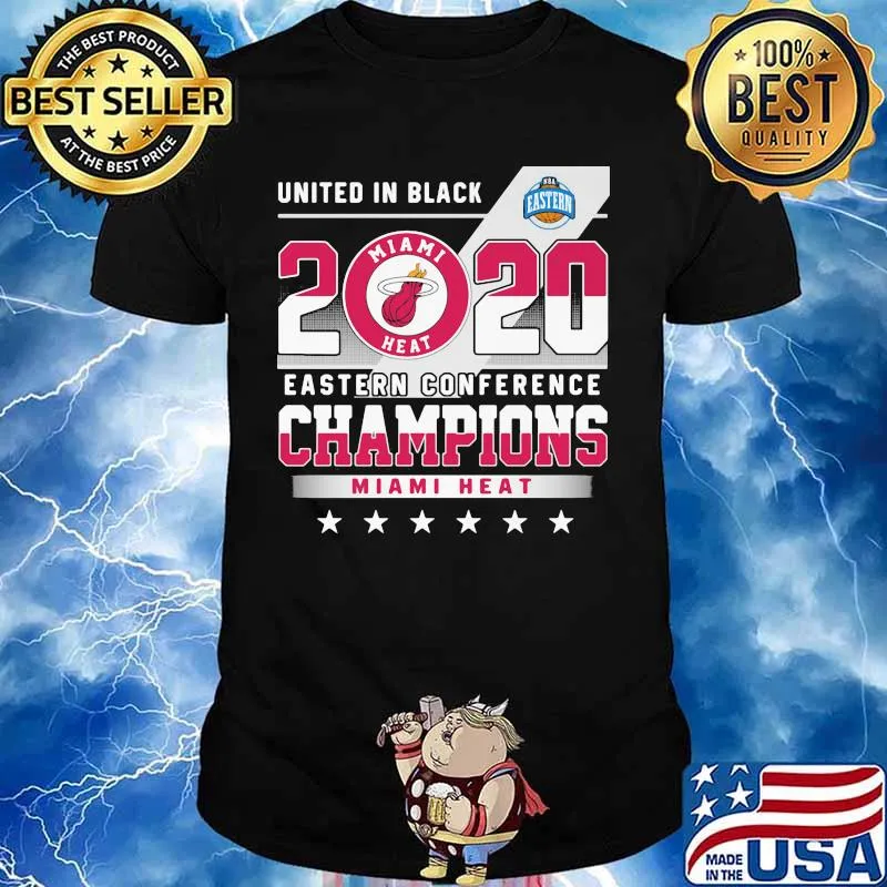 United in black 2020 eastern conference champions miami heat stars shirt