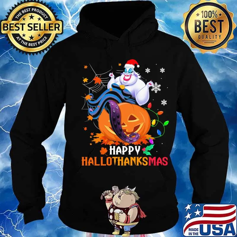 Ursula happy hallothanksmas halloween thanksgiving christmas s Hoodie