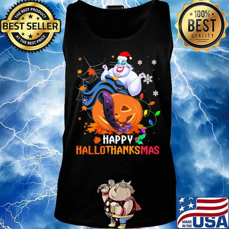 Ursula happy hallothanksmas halloween thanksgiving christmas s Tank top