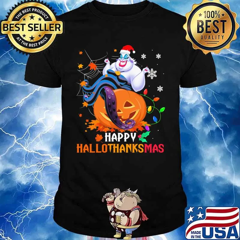 Ursula happy hallothanksmas halloween thanksgiving christmas shirt