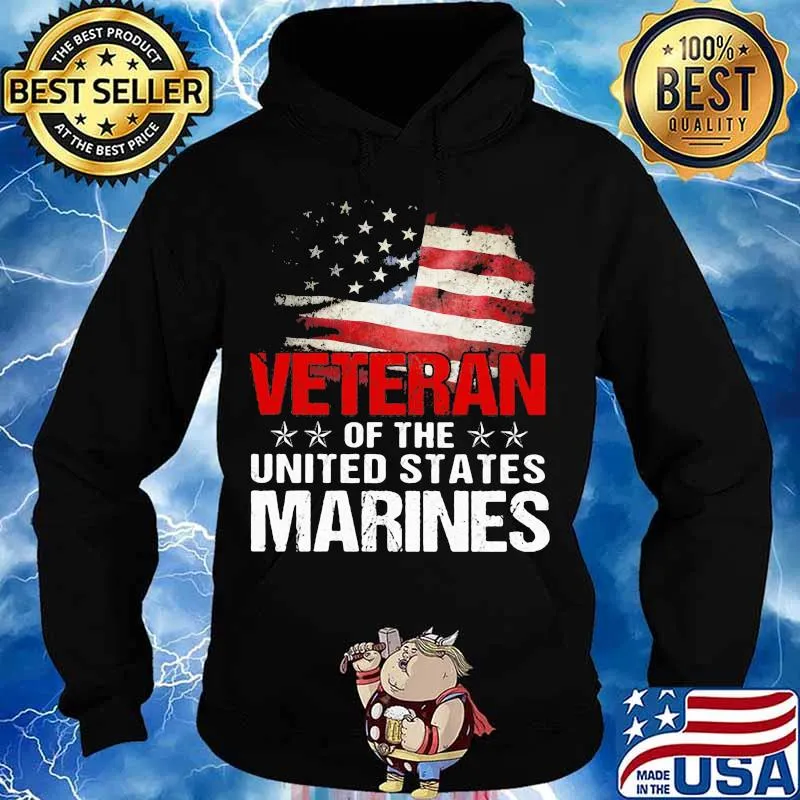 Veterans of the united states marines american flag stars s Hoodie