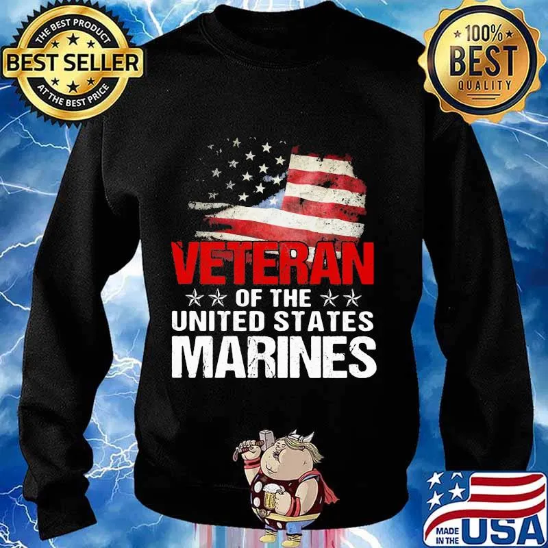 Veterans of the united states marines american flag stars s Sweater