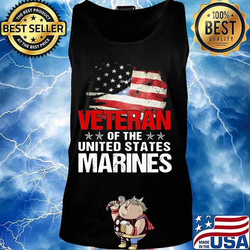Veterans of the united states marines american flag stars s Tank top