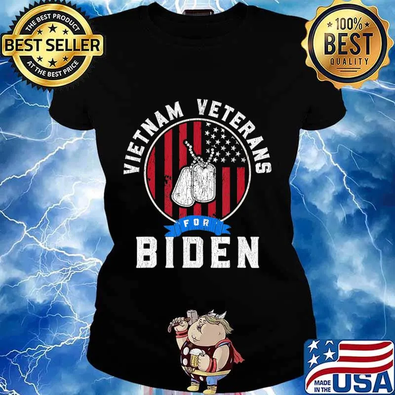 Vietnam Veterans For Biden American flag T-Shirt Ladies tee