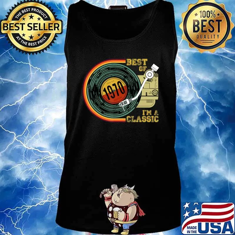 Vintage 1970s I'm Classic 50th Birthday Graphic Retro Vinyl T-Shirt Tank top