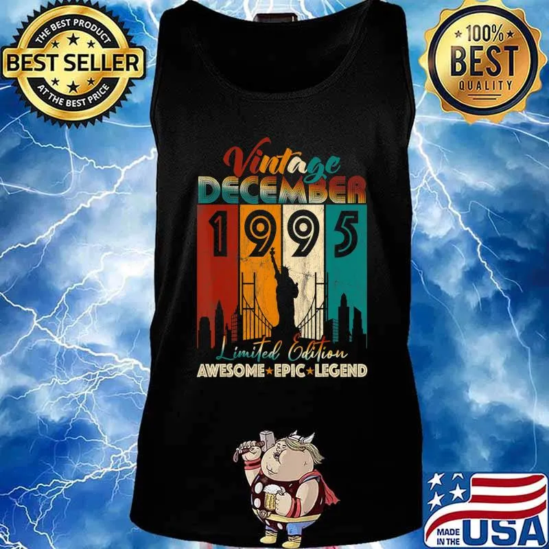 Vintage 1995 Limited Edition 70th Birthday 25 Year Old Gifts T-Shirt Tank top