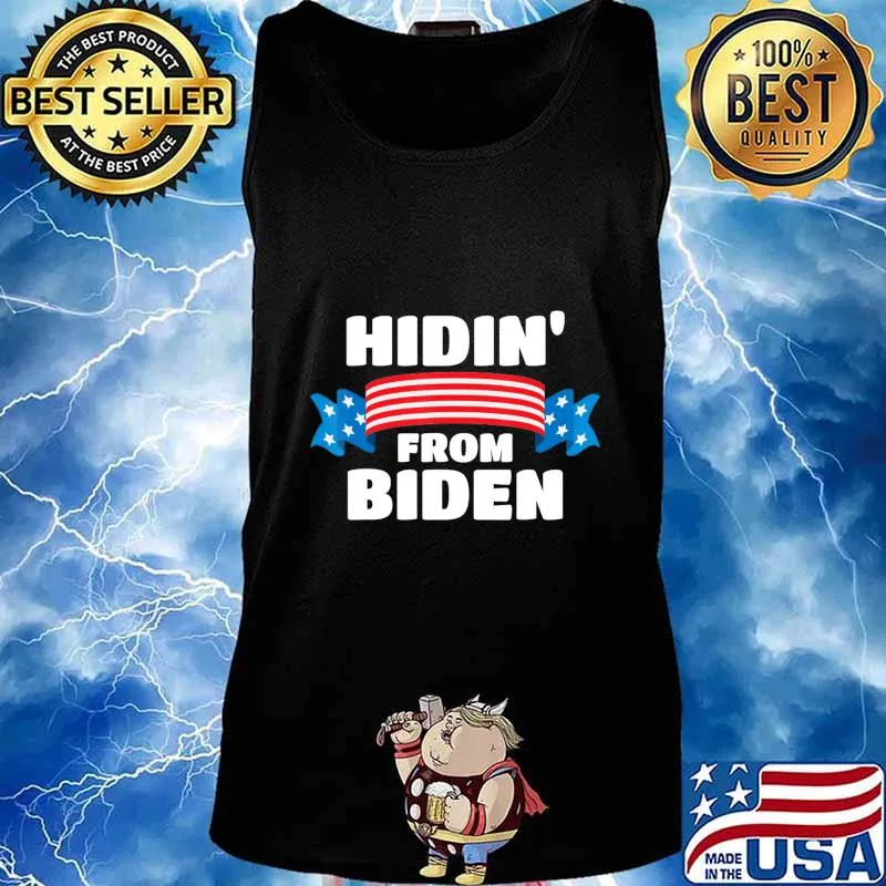 Vintage Hidin from Biden shirt USA Flag Joe Biden T-Shirt Tank top