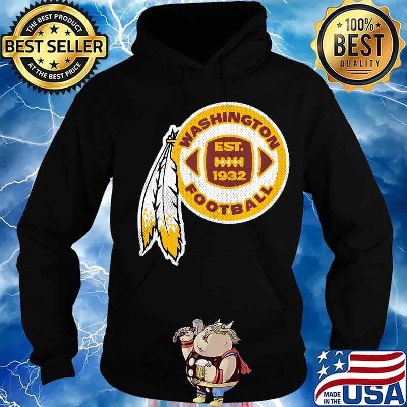 Vintage Washington Football DC EST. 1932 Sports Team Novelty T-Shirt Hoodie