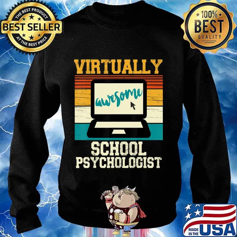 Virtually Awesome School Psychologist - Retro Men & Women T-Shirt Sweater