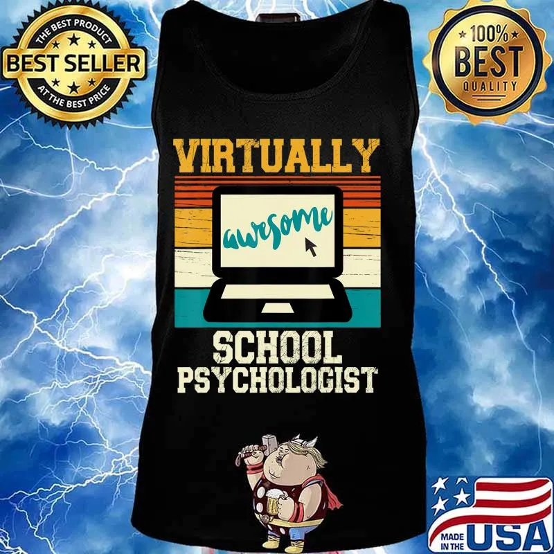 Virtually Awesome School Psychologist - Retro Men & Women T-Shirt Tank top