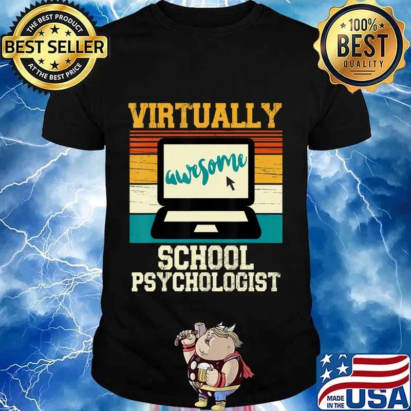 Virtually Awesome School Psychologist - Retro Men & Women T-Shirt