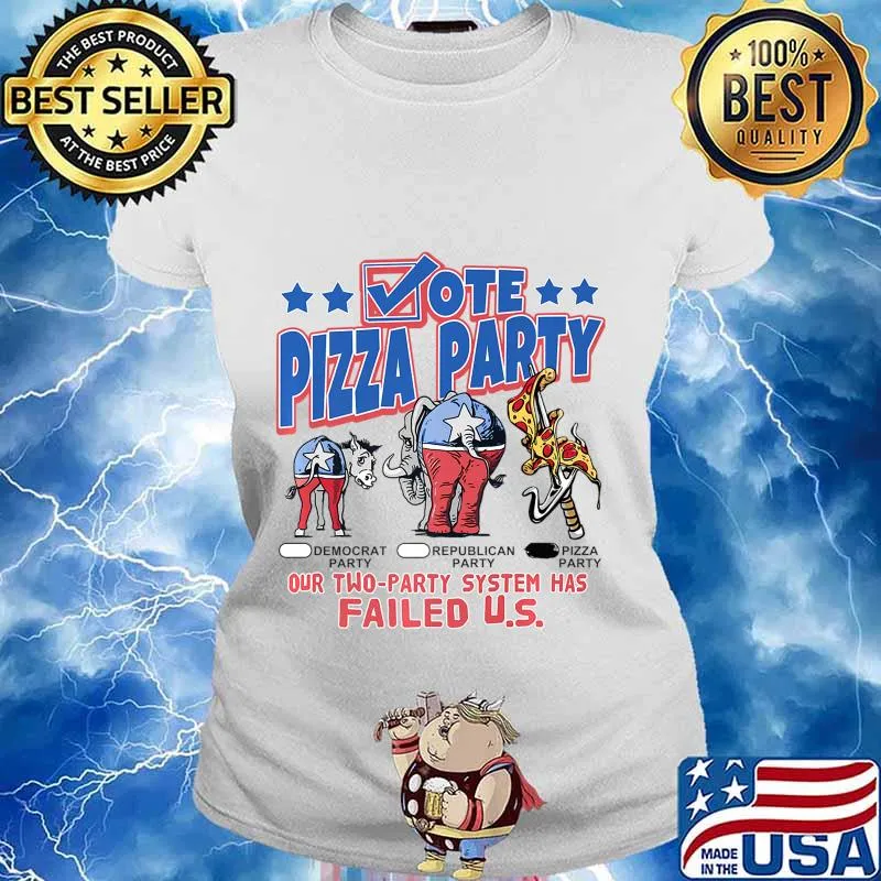 Vote Pizza Party Election 2020 Premium T-Shirt Ladies tee